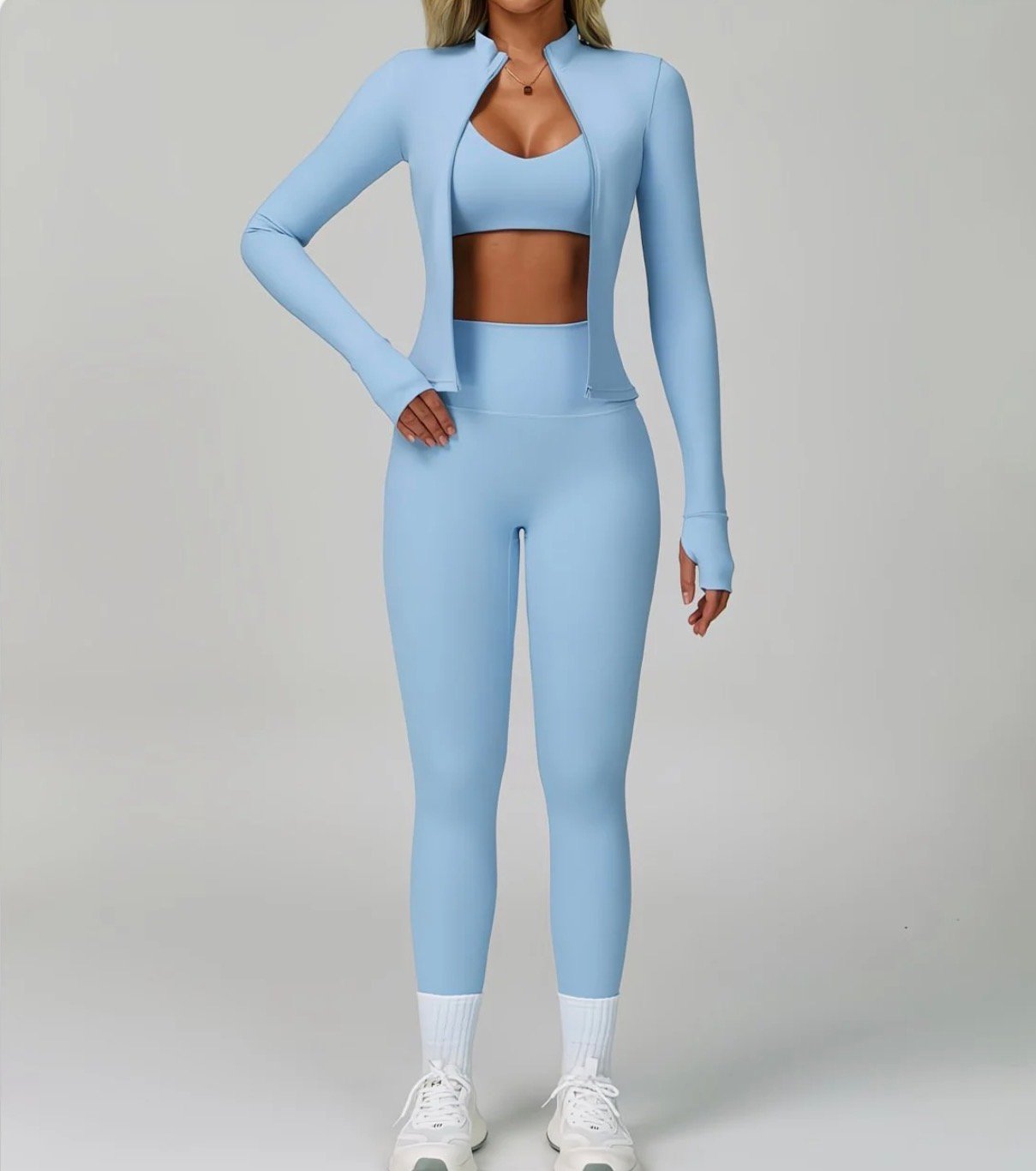 Essential Athleisure 3-Piece Set With Long Pants